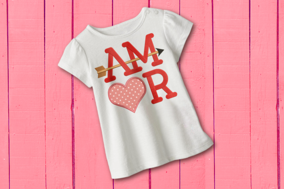 AMOR Con Corazón Y Flecha Applique