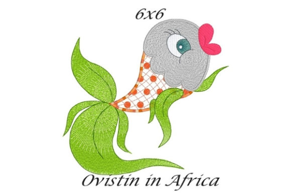 Green Elegant Applique Fish