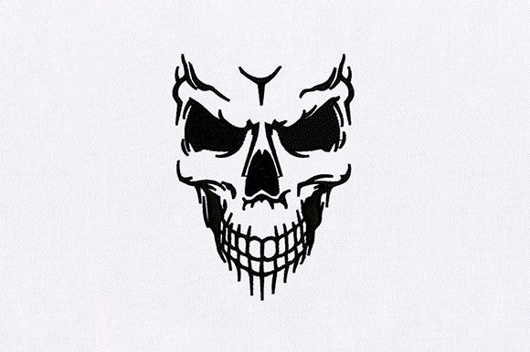 Human Skull Face: A Smart Embroidery Choice for Small Business Branding