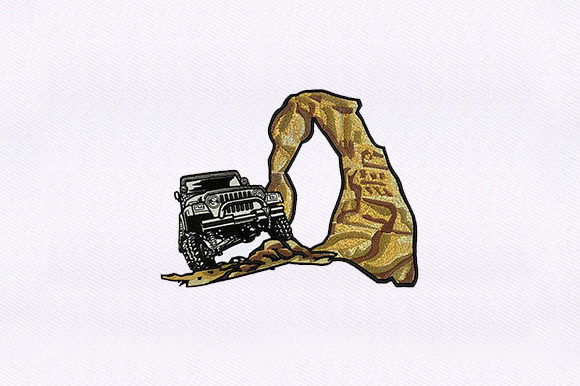 Off Road Truck 4WD Embroidery Design