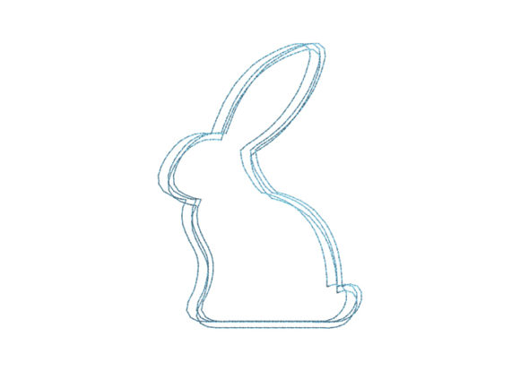 Rabbit Scribble Stitch: A Playful Easter Embroidery Must-Have
