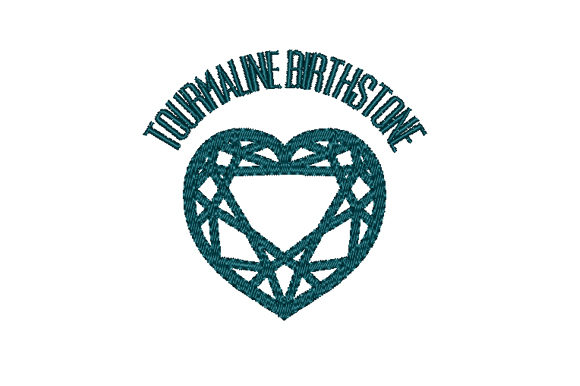 Tourmaline Birthstone Faceted Heart